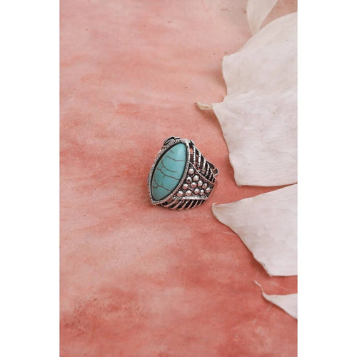 Adjustable Turquoise Ring Noire