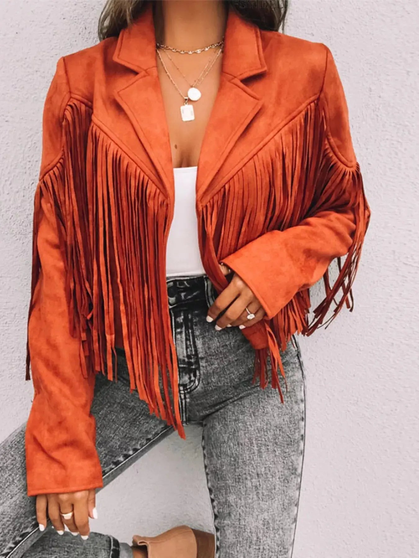 The Desert Muse Fringe Jacket Noire West
